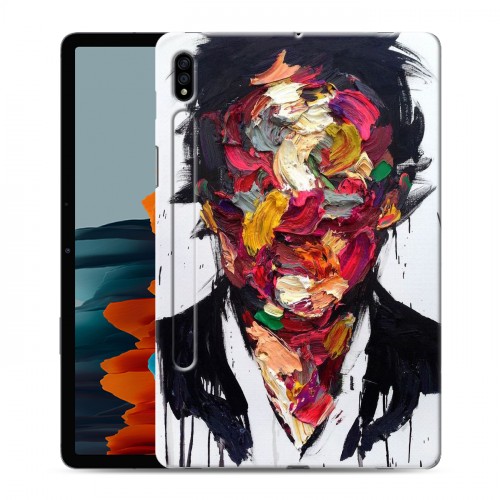 Дизайнерский силиконовый чехол для Samsung Galaxy Tab S7 Портреты мазками