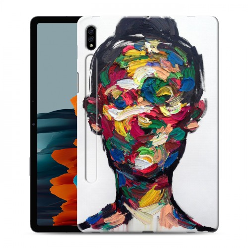 Дизайнерский силиконовый чехол для Samsung Galaxy Tab S7 Портреты мазками