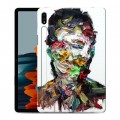 Дизайнерский силиконовый чехол для Samsung Galaxy Tab S7 Портреты мазками