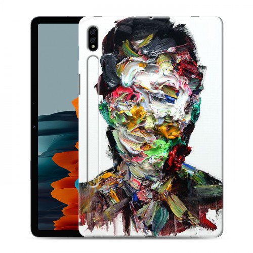 Дизайнерский силиконовый чехол для Samsung Galaxy Tab S7 Портреты мазками