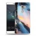 Дизайнерский пластиковый чехол для Huawei Mate S Мраморные узоры