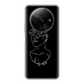 Дизайнерский силиконовый чехол для Xiaomi RedMi A3 Минимализм на черном