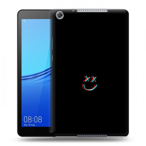 Дизайнерский силиконовый чехол для Huawei MediaPad M5 lite 8 Минимализм на черном