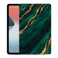 Дизайнерский силиконовый чехол для OPPO Pad Air Мрамор зеленое золото