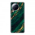 Дизайнерский силиконовый чехол для Xiaomi Civi 3 Мрамор зеленое золото