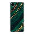 Дизайнерский силиконовый чехол для OPPO A78 4G Мрамор зеленое золото
