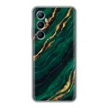 Дизайнерский силиконовый чехол для Realme C65 Мрамор зеленое золото