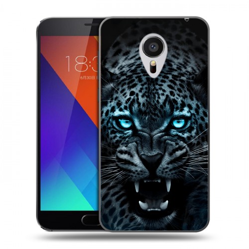 Дизайнерский пластиковый чехол для Meizu MX5 Темный леопард