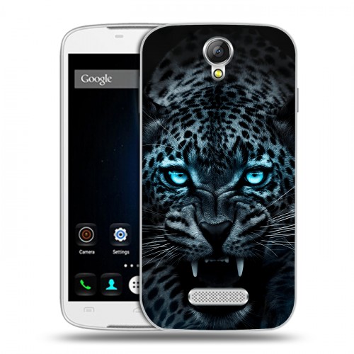 Дизайнерский силиконовый чехол для Doogee X6 Темный леопард
