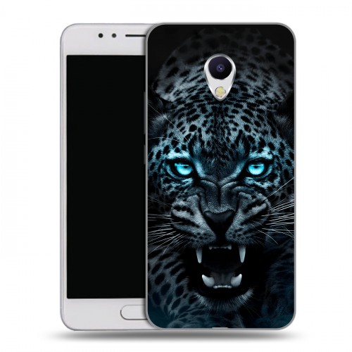 Дизайнерский пластиковый чехол для Meizu M5s Темный леопард