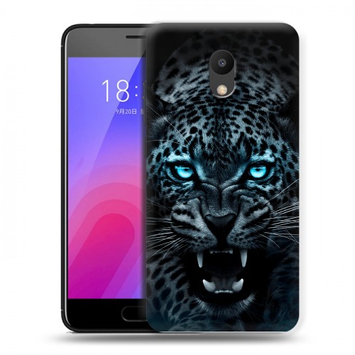 Дизайнерский пластиковый чехол для Meizu M6 Темный леопард
