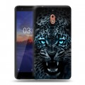 Дизайнерский силиконовый чехол для Nokia 2.1 Темный леопард