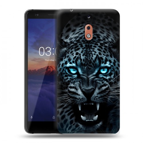 Дизайнерский силиконовый чехол для Nokia 2.1 Темный леопард
