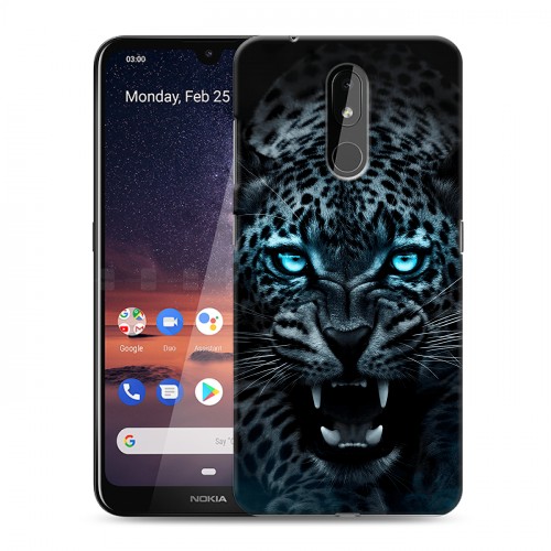 Дизайнерский силиконовый чехол для Nokia 3.2 Темный леопард