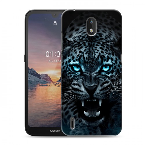 Дизайнерский силиконовый чехол для Nokia 1.3 Темный леопард
