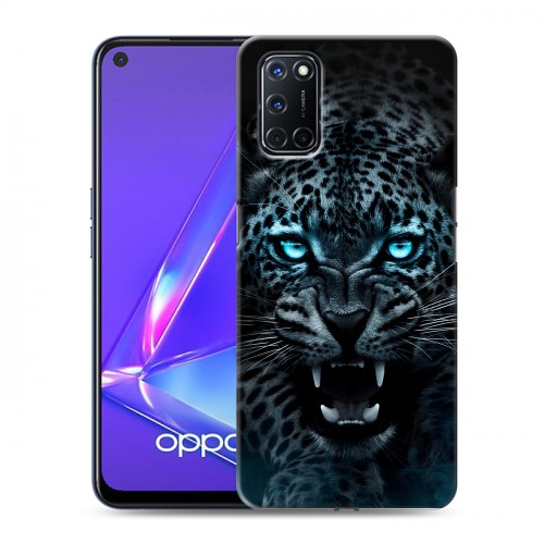 Дизайнерский пластиковый чехол для OPPO A52 Темный леопард