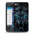 Дизайнерский пластиковый чехол для BlackBerry Z10 Темный леопард
