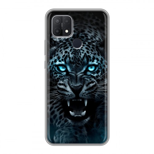 Дизайнерский силиконовый чехол для OPPO A15 Темный леопард