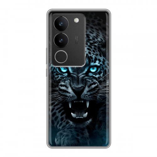 Дизайнерский силиконовый чехол для Vivo S17 Темный леопард