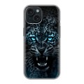 Дизайнерский силиконовый чехол для Iphone 15 Темный леопард