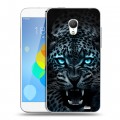 Дизайнерский пластиковый чехол для  Meizu MX3 Темный леопард