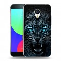 Дизайнерский пластиковый чехол для Meizu MX4 Темный леопард