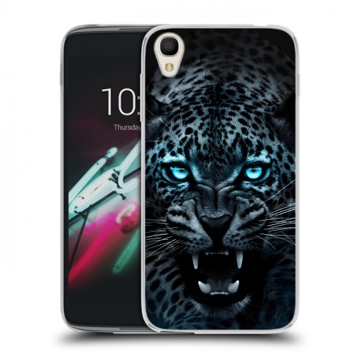 Дизайнерский пластиковый чехол для Alcatel One Touch Idol 3 (4.7) Темный леопард