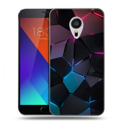 Дизайнерский пластиковый чехол для Meizu MX5 Геометрия неона