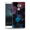 Дизайнерский пластиковый чехол для Huawei Mate S Геометрия неона