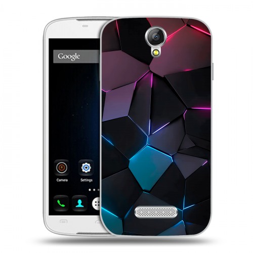 Дизайнерский силиконовый чехол для Doogee X6 Геометрия неона