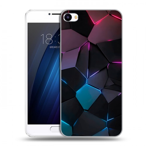 Дизайнерский пластиковый чехол для Meizu U20 Геометрия неона