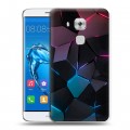Дизайнерский пластиковый чехол для Huawei Nova Plus Геометрия неона