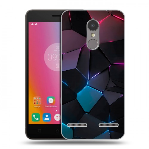 Дизайнерский пластиковый чехол для Lenovo K6 Геометрия неона