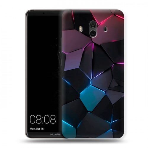 Дизайнерский пластиковый чехол для Huawei Mate 10 Геометрия неона