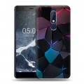 Дизайнерский пластиковый чехол для Nokia 5.1 Геометрия неона