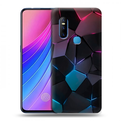 Дизайнерский пластиковый чехол для Vivo V15 Геометрия неона