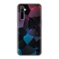 Дизайнерский силиконовый с усиленными углами чехол для Realme 6 Геометрия неона