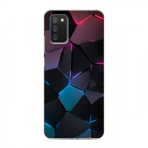Дизайнерский пластиковый чехол для Samsung Galaxy A02s Геометрия неона