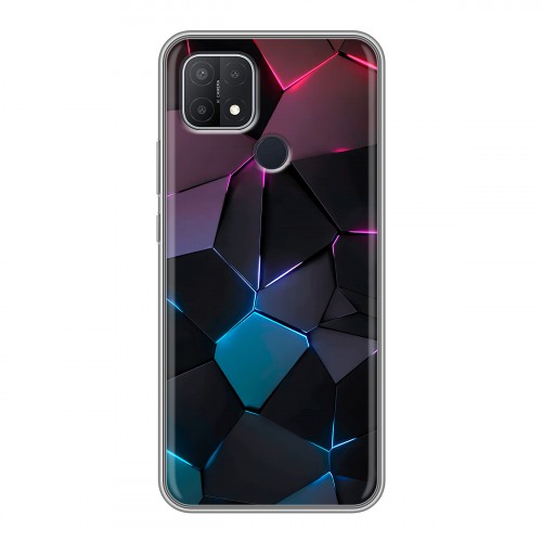 Дизайнерский силиконовый чехол для OPPO A15 Геометрия неона