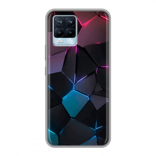 Дизайнерский силиконовый чехол для Realme 8 Геометрия неона
