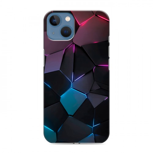 Дизайнерский силиконовый чехол для Iphone 13 Геометрия неона