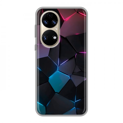 Дизайнерский силиконовый чехол для Huawei P50 Pro Геометрия неона