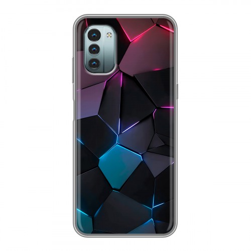 Дизайнерский силиконовый чехол для Nokia G11 Геометрия неона