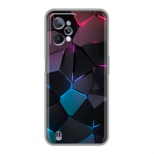 Дизайнерский силиконовый чехол для Realme C31 Геометрия неона