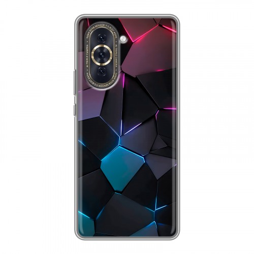 Дизайнерский силиконовый с усиленными углами чехол для Huawei Nova 10 Геометрия неона