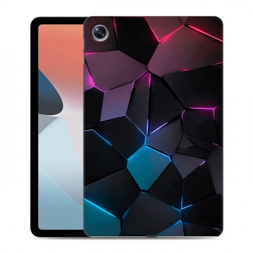 Дизайнерский силиконовый чехол для OPPO Pad Air Геометрия неона