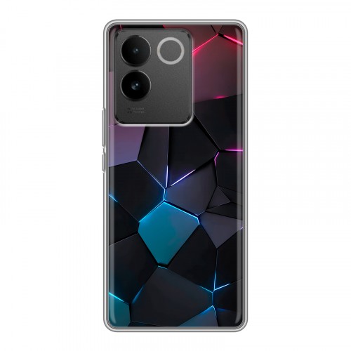 Дизайнерский силиконовый чехол для Vivo S17e Геометрия неона