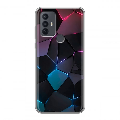 Дизайнерский силиконовый чехол для TCL 30E Геометрия неона