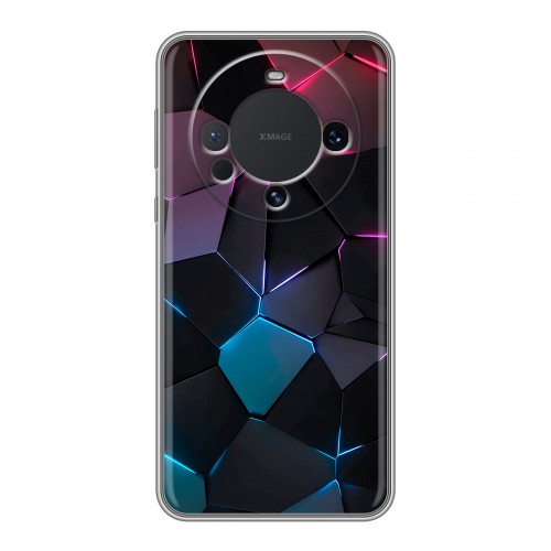 Дизайнерский силиконовый чехол для Huawei Mate 60 Геометрия неона