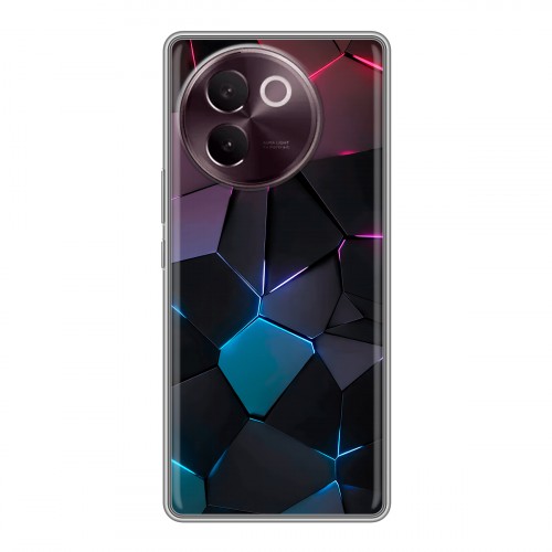 Дизайнерский силиконовый чехол для Vivo V30e Геометрия неона